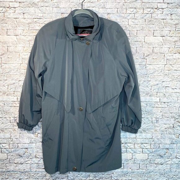 Fleet Street Women's Rain Jacket Parka Size Large All Weather Jacket Midi - Picture 1 of 6